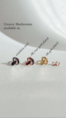 Groovy, funky & fun set- 3 pairs of earring studs