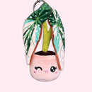 Variegated Begonia maculata Plush Keychain – 5″ Polka-Dot Houseplant Bag Charm