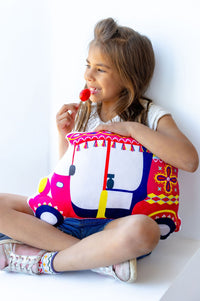 Pink Autos Custom - Shaped Pillow - Cultr. by Created for Culture asianowned aapimarketplace asianownedkids asianownedkidsproducts asianownedbrands