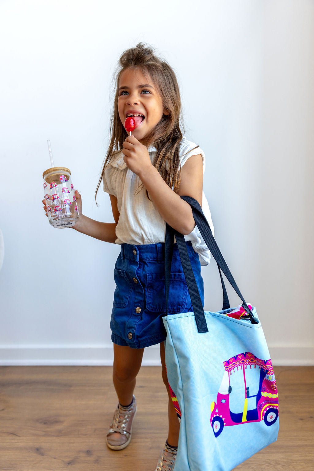 Pink Auto Tote Bag – A Bold Statement in Motion