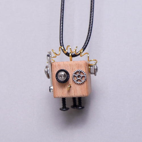 DIY Timberbot Kit – Build 2 Wooden Robots, Make Keychains & Necklaces
