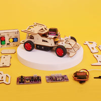 Steering Remote-Controlled Car DIY Kit, Educational STEM Toy
