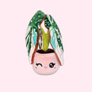 Variegated Begonia maculata Plush Keychain – 5″ Polka-Dot Houseplant Bag Charm