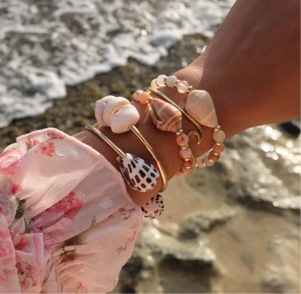 Grounding Stone Ocean Bracelet (Red Jasper) or Vitality Stone Ocean Bracelet (Pink Aventurine)