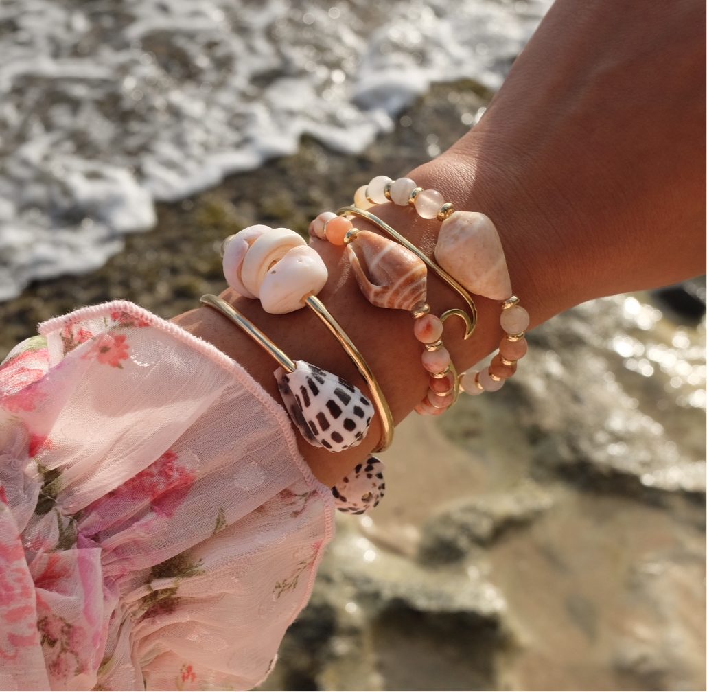 Grounding Stone Ocean Bracelet (Red Jasper) or Vitality Stone Ocean Bracelet (Pink Aventurine)