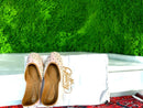 Pink Ethnic Punjabi leather Jutti with Pearl Work | Indian Traditional Mojari | Women's Khussa Shoes | Indian Ballet Flats