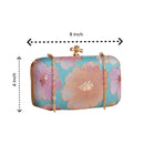 Indian Ethnic Designer Clutch with Ethnic Embroidery of Flower Design