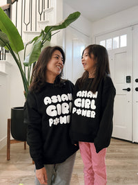 Asian Girl Power Bubble Sweatshirt - Cultr. by Created for Culture asianowned aapimarketplace asianownedkids asianownedkidsproducts asianownedbrands