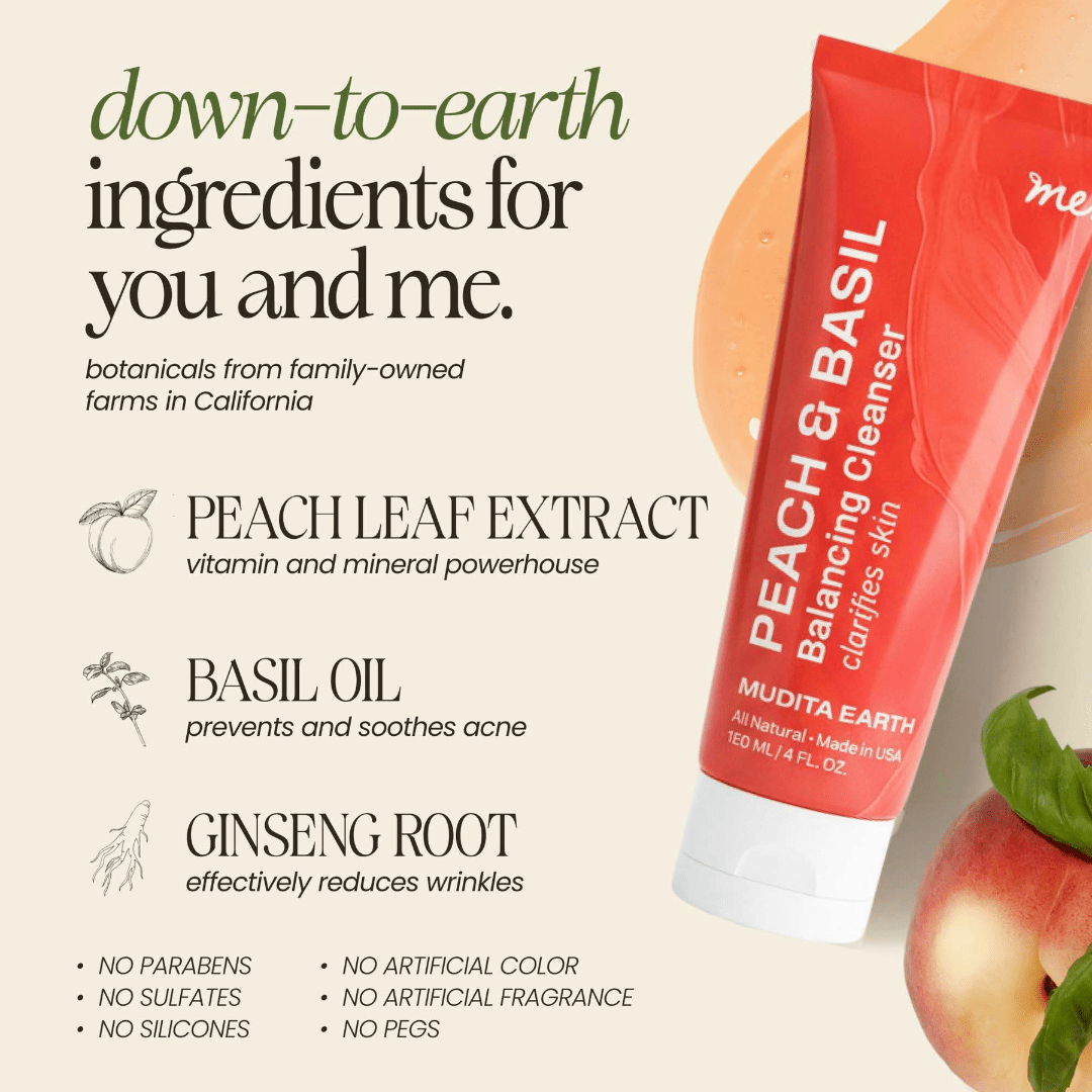 Peach & Basil Balancing Face Cleanser - Cultr. by Created for Culture asianowned aapimarketplace asianownedkids asianownedkidsproducts asianownedbrands