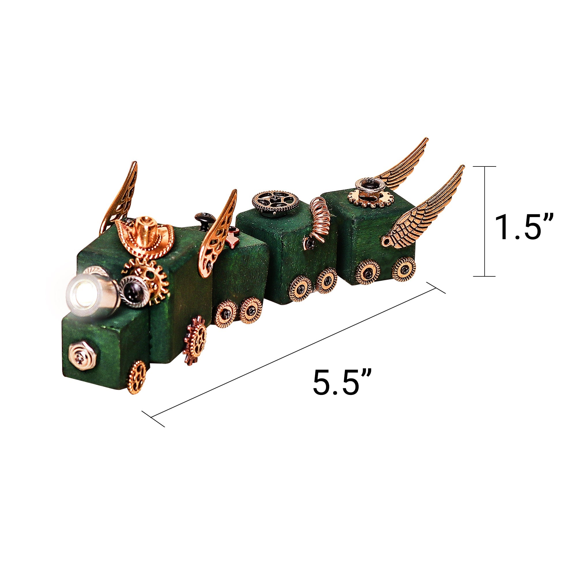 DIY Timber Train Kit – Build a Wooden Train with LED Light, Fun Accessories, Home and Office Décor