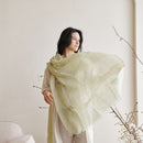 Soya Pastel Lime Green Hand Woven Soft Linen Scarf