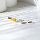 Succulent Terrarium Metal Stud Earrings