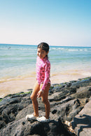 Lola One Piece Kids Swimsuit, Hibiscus Hunny - CULTR
