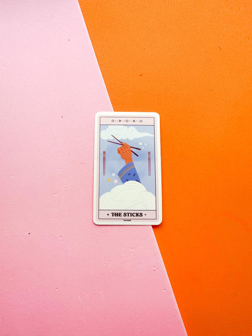 The Sticks - Asian Tarot Card Vinyl Sticker