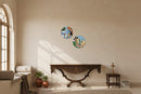 Set of 2 - Round Shape MDF Wall Hanging Decor