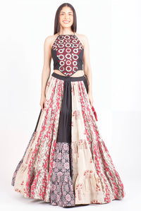 Aria Full Flare Cotton Hand Blocked Chaniya Choli