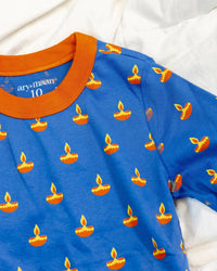 Big Kid Pajama Set – Blue Diya - Cultr. by Created for Culture asianowned aapimarketplace asianownedkids asianownedkidsproducts asianownedbrands