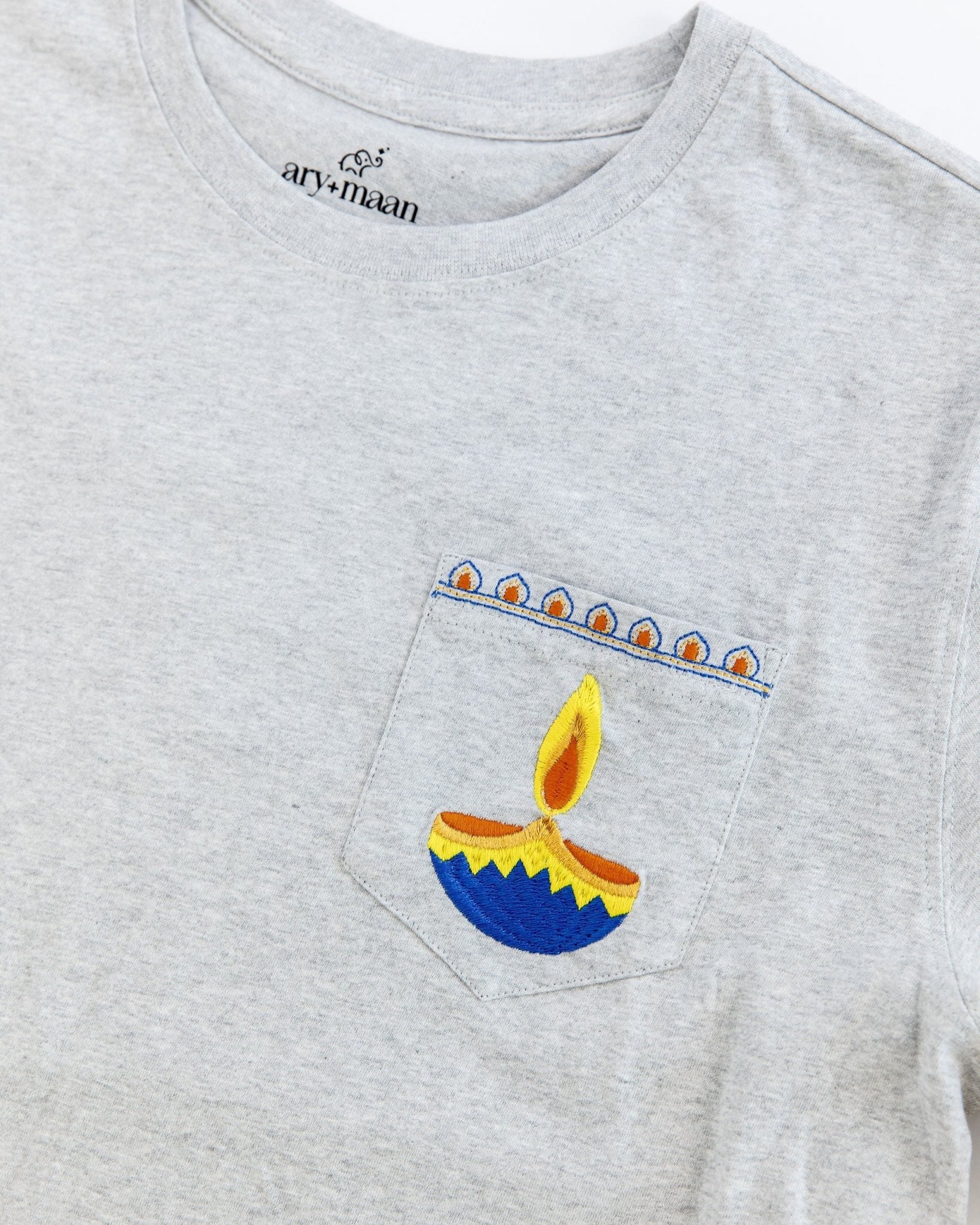 Adult Short Sleeve Pocket Tee – Blue Diya - Cultr. by Created for Culture asianowned aapimarketplace asianownedkids asianownedkidsproducts asianownedbrands