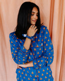 Adult Long Sleeve Button - Down Top – Blue Diya - Cultr. by Created for Culture asianowned aapimarketplace asianownedkids asianownedkidsproducts asianownedbrands