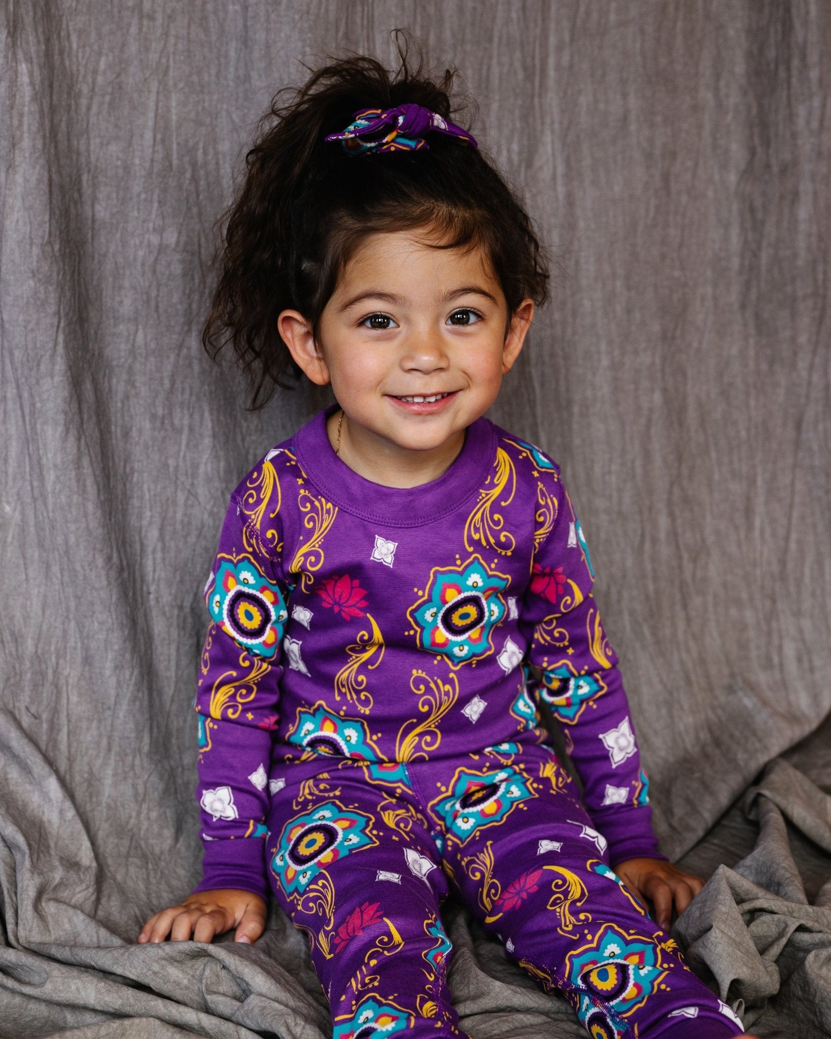 Toddler Set – Purple Rangoli
