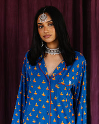 Adult Long Sleeve Button - Down Top – Blue Diya - Cultr. by Created for Culture asianowned aapimarketplace asianownedkids asianownedkidsproducts asianownedbrands