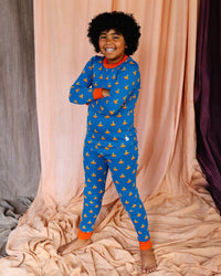 Big Kid Pajama Set – Blue Diya - Cultr. by Created for Culture asianowned aapimarketplace asianownedkids asianownedkidsproducts asianownedbrands