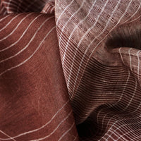 Auro Cinnabar Handwoven Earthy Rust Maroon Linen Scarf