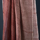 Auro Cinnabar Handwoven Earthy Rust Maroon Linen Scarf