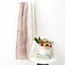 Auro White Striped Pattern Modern Artisan Handwoven Linen Scarf