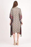 Avena Ajrakh Print Green Kaftan
