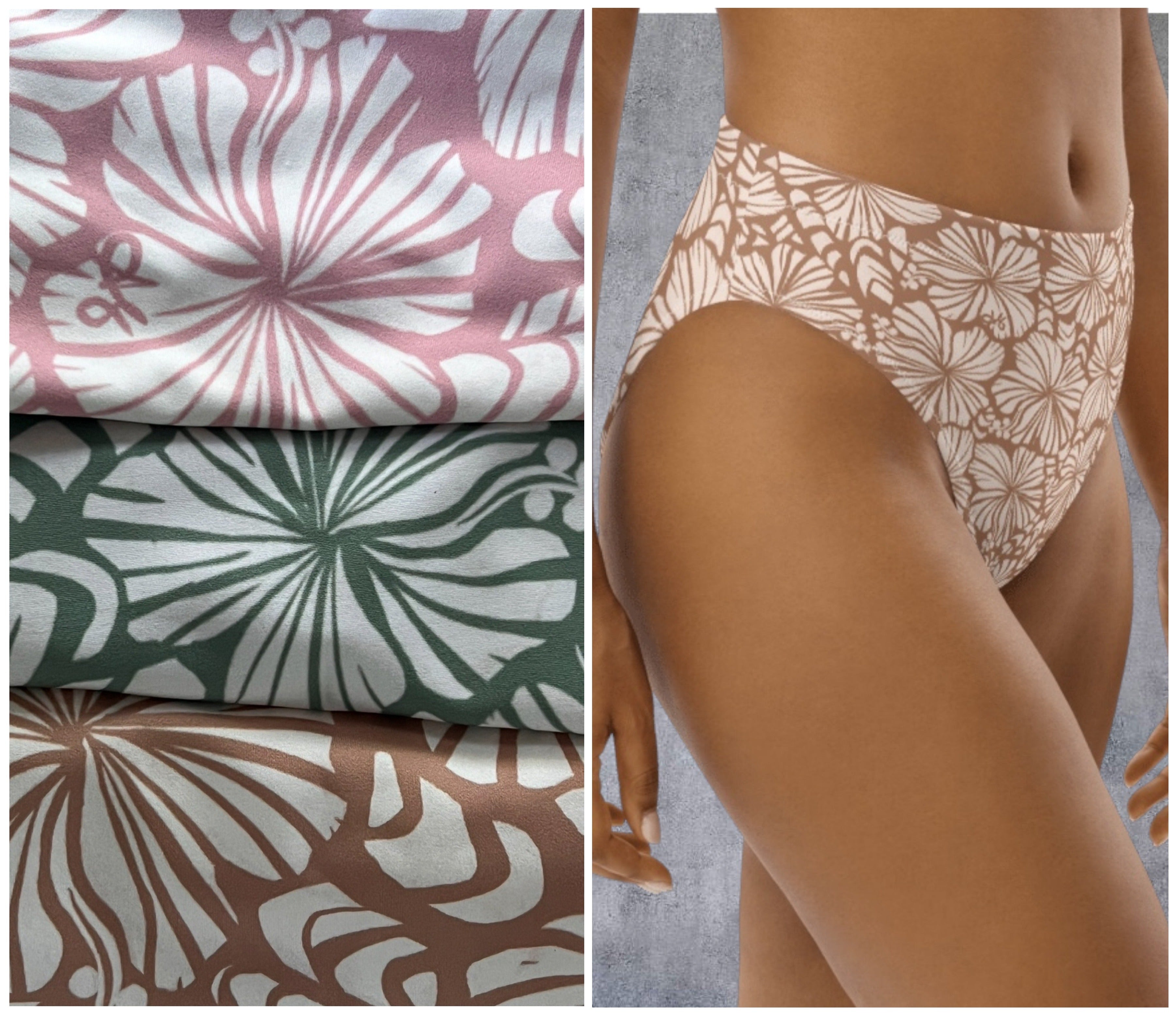 Hibiscus & Shells Recycled High Waist Bottom