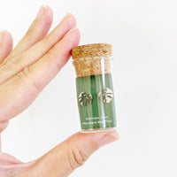 Monstera Albo/Thai Metal Stud Earrings