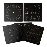 5 Dry Erase Montessori Chalk Board Set for Preschool - Shapes + Numbers - Cultr. by Created for Culture asianowned aapimarketplace asianownedkids asianownedkidsproducts asianownedbrands