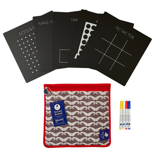 5 Dry Erase Montessori Chalk Board Set for Preschool-Fun Games