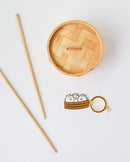 Bao Dumpling Basket Enamel Keychain - Cultr. by Created for Culture asianowned aapimarketplace asianownedkids asianownedkidsproducts asianownedbrands