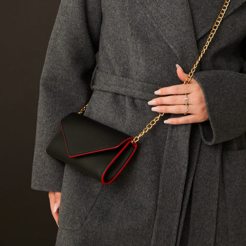 Gala Clutch / Wallet-on-Chain (Black)