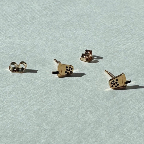 Yogurt Drink Earring Studs