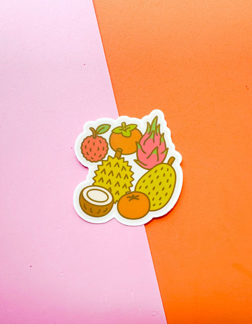 Asian Fruits Vinyl Sticker