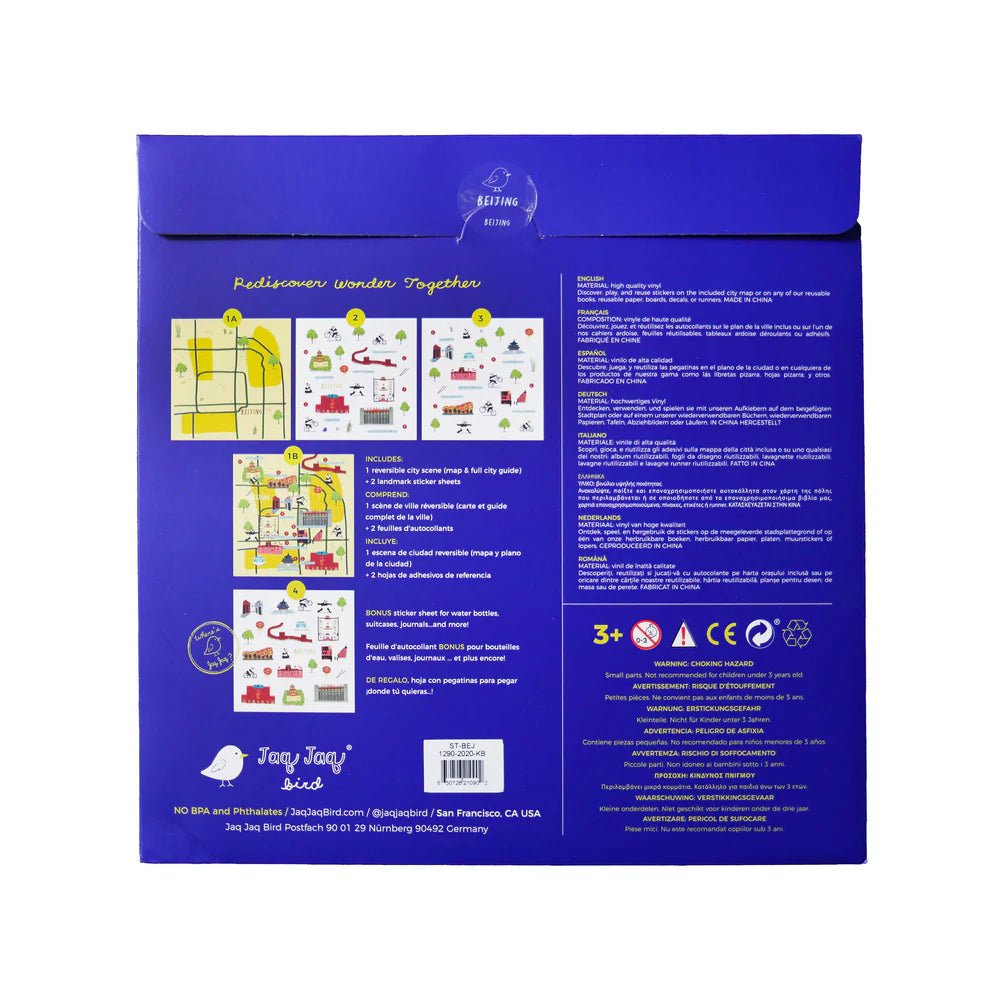 Beijing Waterproof Stickers Activity Set Reusable Map Guide