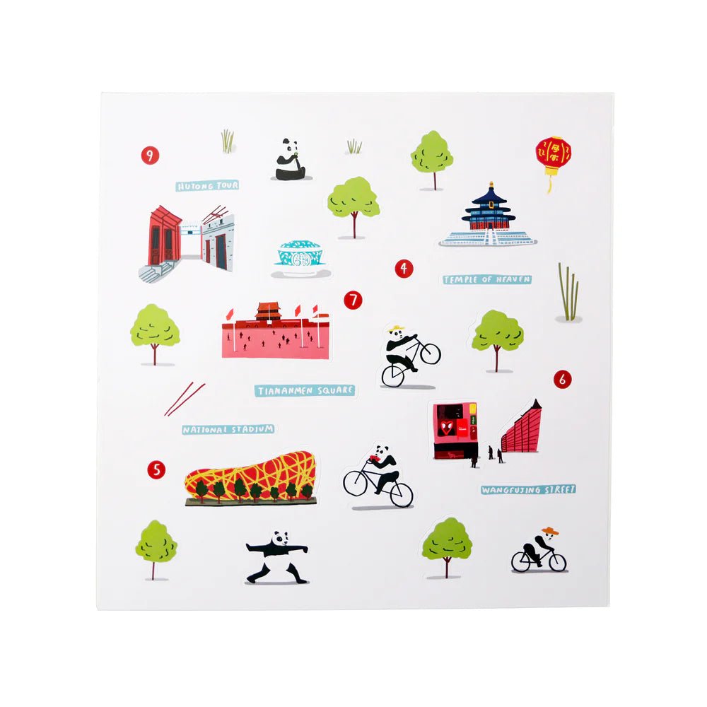 Beijing Waterproof Stickers Activity Set Reusable Map Guide - Cultr. by Created for Culture asianowned aapimarketplace asianownedkids asianownedkidsproducts asianownedbrands