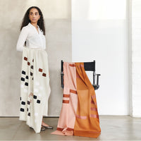 Canyon Hand Embroidered Hand Woven Merino Silk Soft Scarf