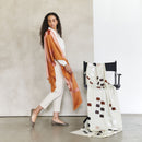 Canyon Hand Embroidered Hand Woven Merino Silk Soft Scarf