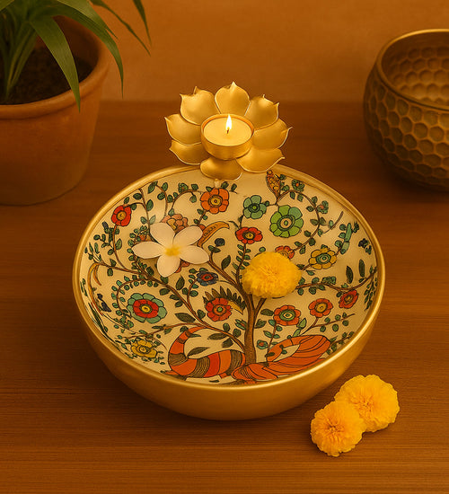 Meena Urli with T-light Holder