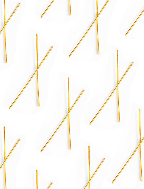 CHOPSTICK Long Earrings | 18K Gold Over Sterling Silver