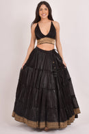 Ciara Black Tiered Lehenga Choli Set