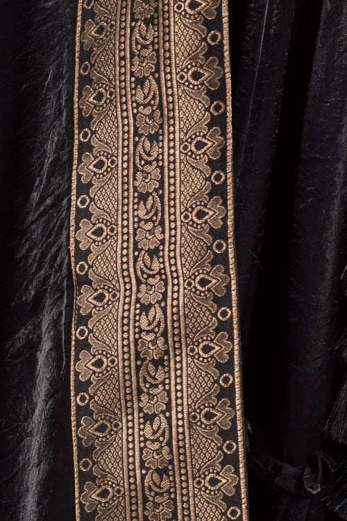 Ciara Black Tiered Lehenga Choli Set
