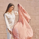 Clay Mist Handwoven Hand Knotted Soft Cotton Scarf In Neutral Color