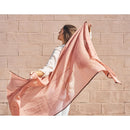 Clay Mist Handwoven Hand Knotted Soft Cotton Scarf In Neutral Color