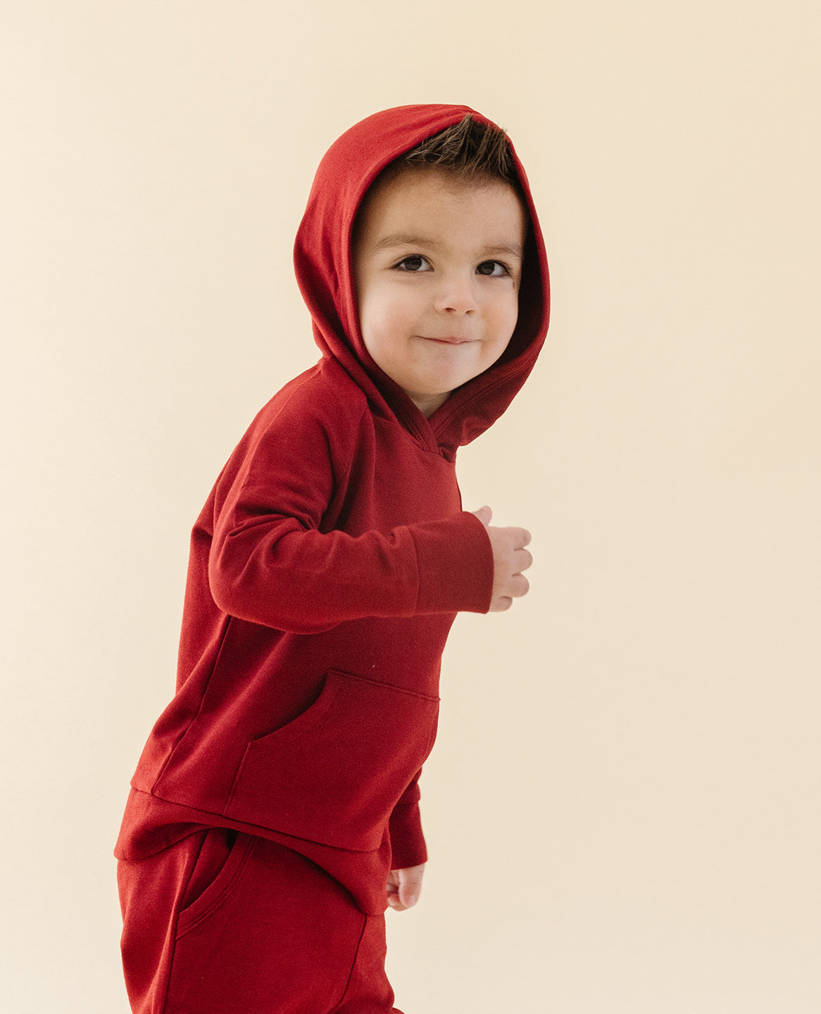 The Coziest Hoodie in Crimson