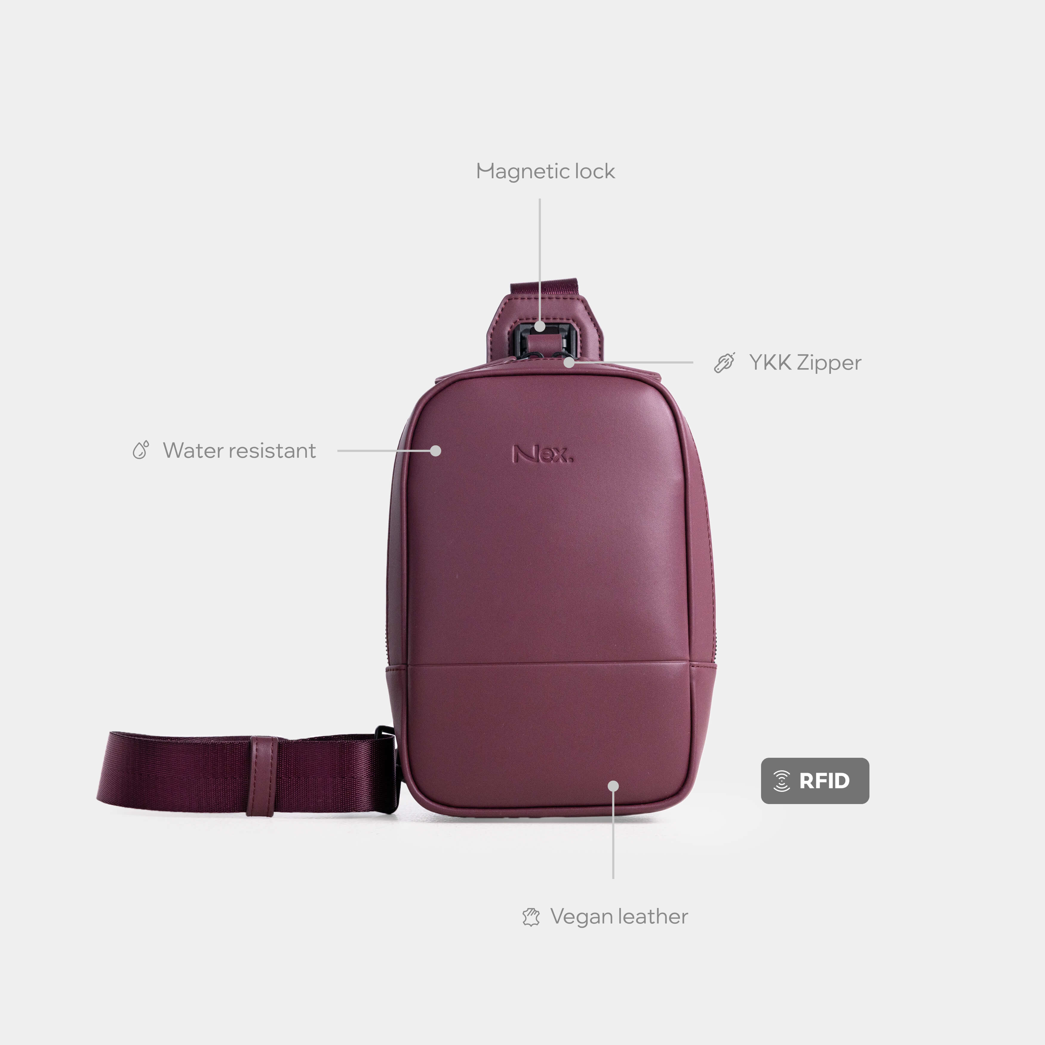 Essentials Crossbody - Japan Edition | Kamakura Burgundy